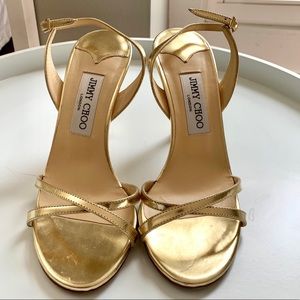 Jimmy Choo Gold sandals 38 / 8